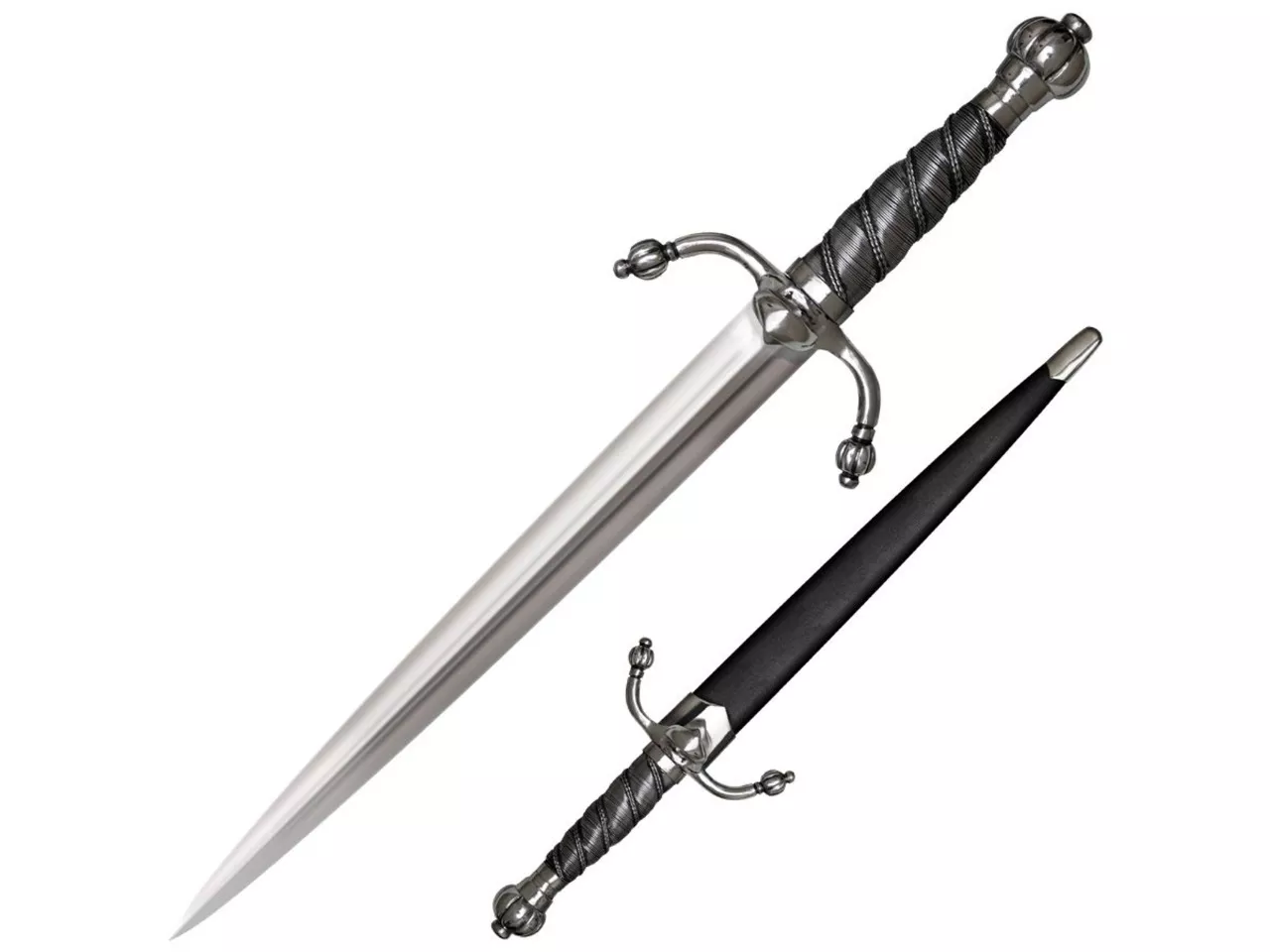 Cold Steel Colichemarde Dagger, Grey, Ambidextrous, Fixed Blade