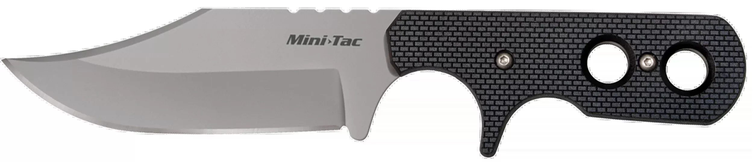 Cold Steel Mini Tac Bowie Fixed Blade Knife, 3.63 in Clip Point, Stonewashed 8Cr13MoV Steel CS49HCFZ