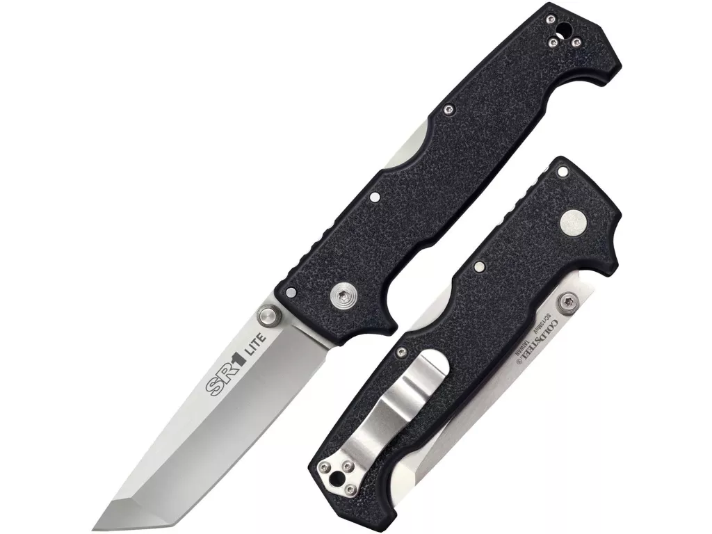 Cold Steel Sr1 Lite Tanto Tri-Ad Lock Knife, Black, Ambidextrous, Manual