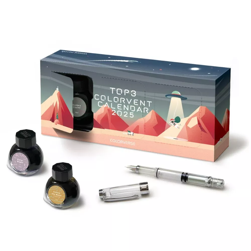 Colorverse Colorvent 2025 Top 3 w/ Piston Filler Fountain Pen (Random Color)
