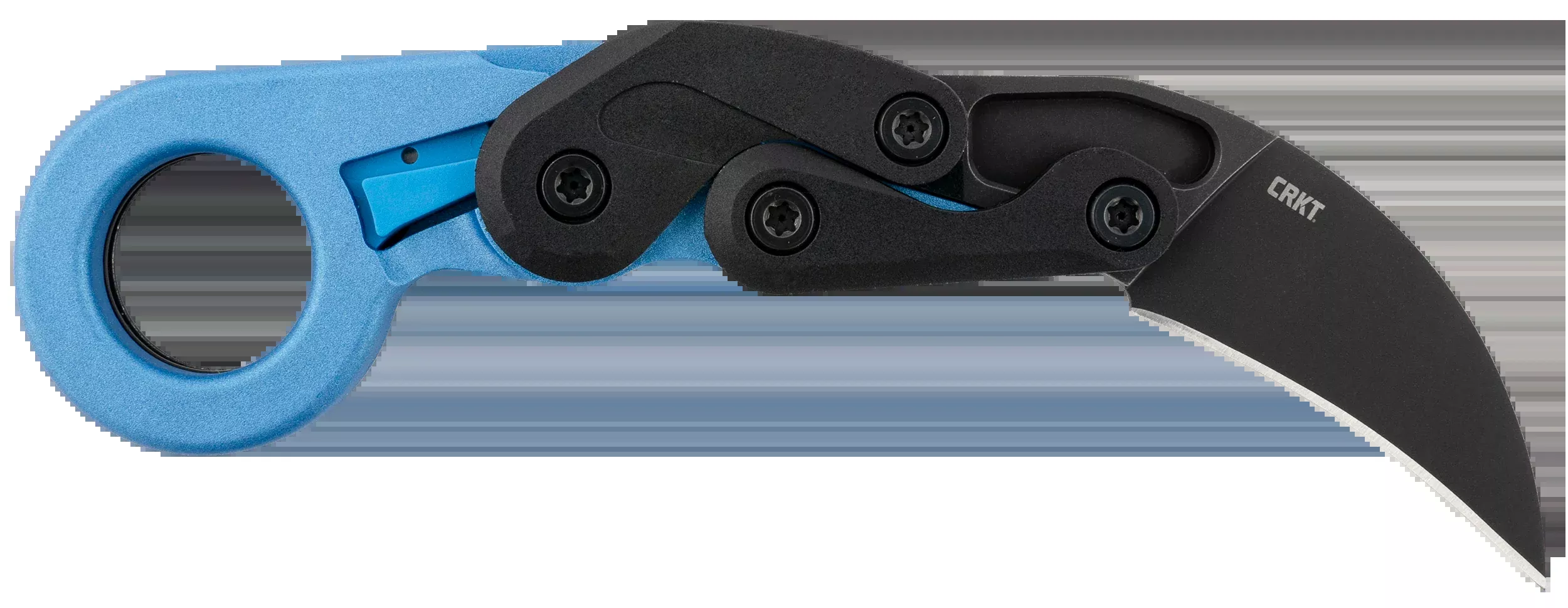 Columbia River Provoke Folding Karambit Knife, 2.47 in Black Stonewashed 1.4116 Steel, Blue Grivory – 4041B