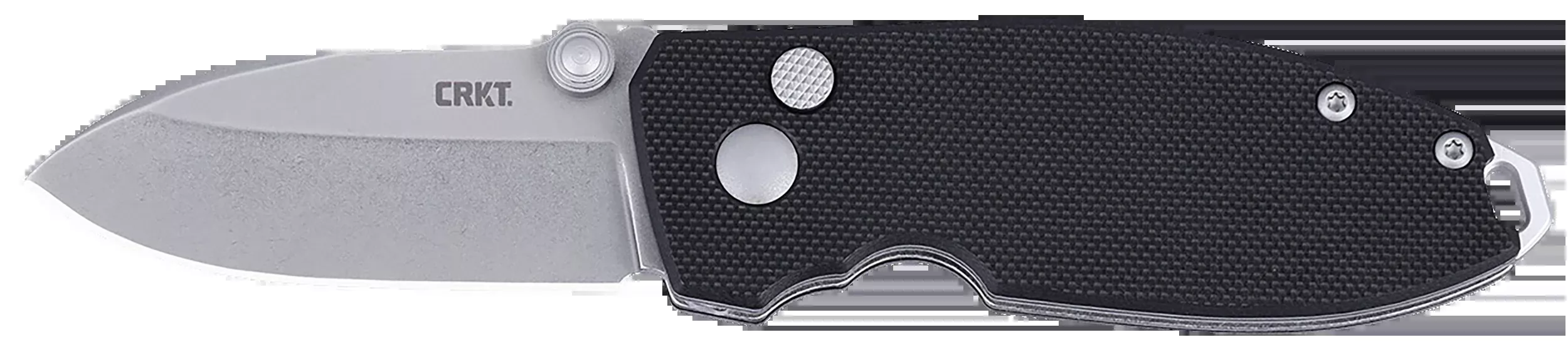 Columbia River Squid Button Lock Everyday Carry Folding Knife, D2 Stonewashed, Black G10, 2474