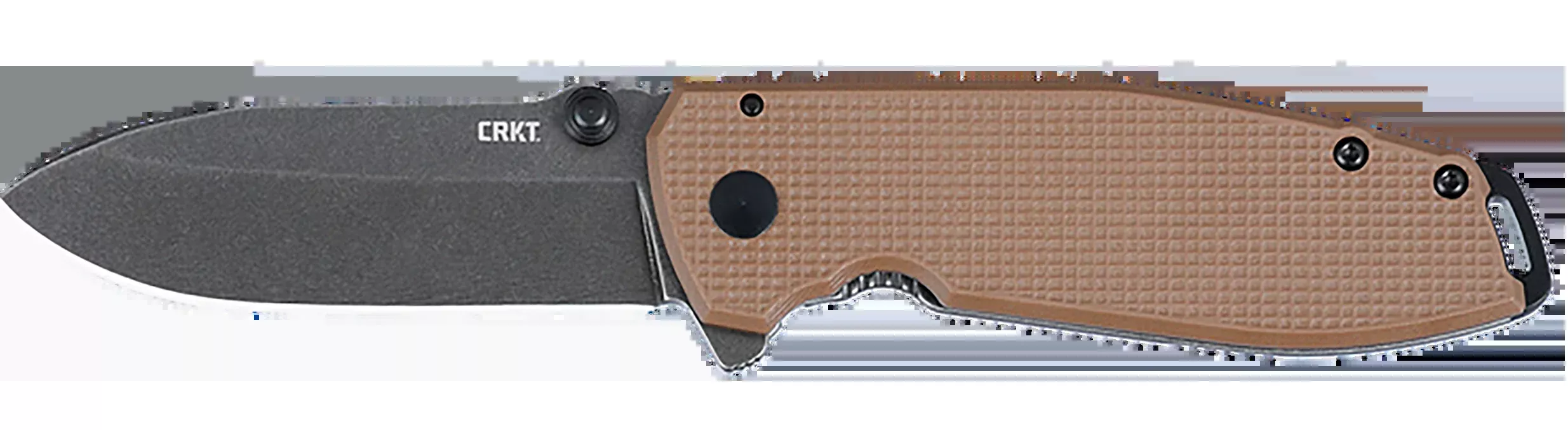 Columbia River Squid XM Assisted Folding Knife, D2 Stonewashed Drop Point 2.95 in, Brown G10, 2495B