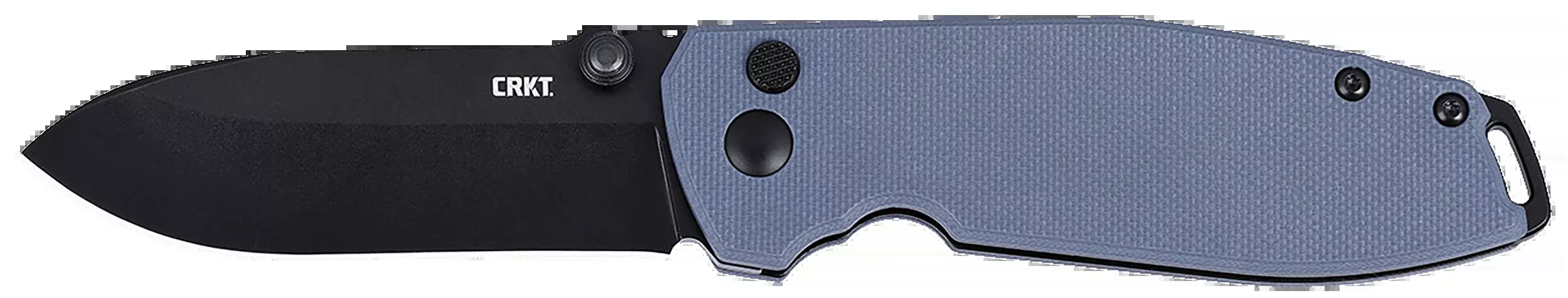 Columbia River Squid XM Button Lock Folding Knife, 2.95 in D2 Black Oxide Blade, Gray G10 – 2495G