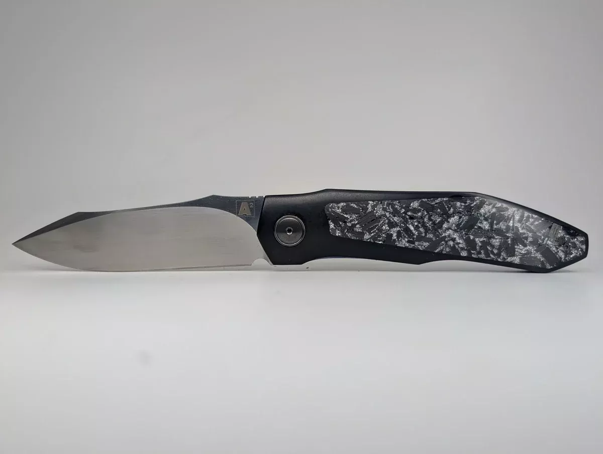 *Consignment* A2 Colab’ A11 Front Flipper with Silver Shred Inlay Liner Lock Folding Knife