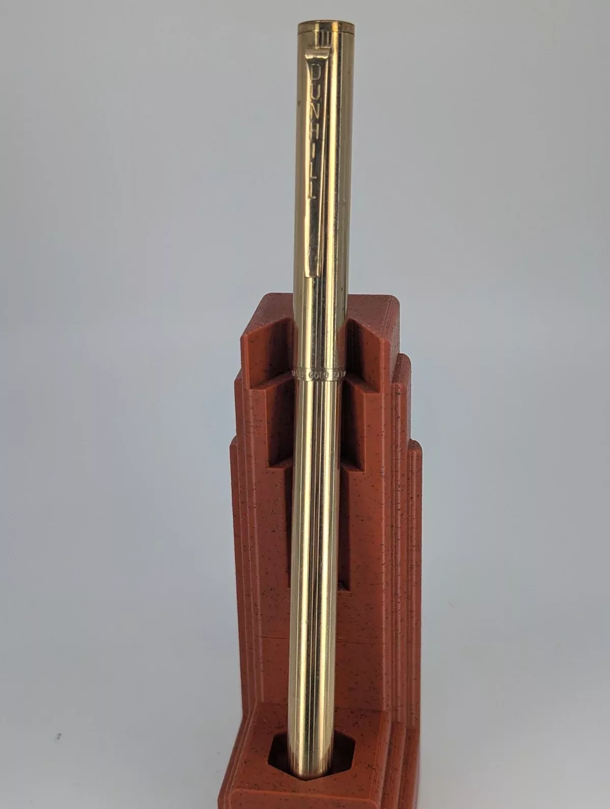 *Consignment* Alfred Dunhill Pinstriped Rolled Gold Rollerball Pen