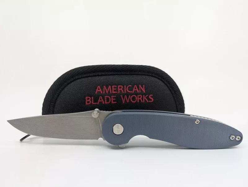 *Consignment* American Blade Works Model 1 Blue Magnacut Liner Lock Folding Knife