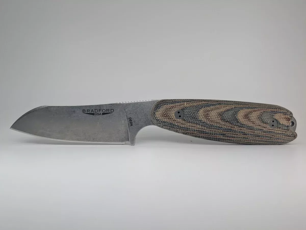 *Consignment* Bradford Knives Guardian 3.5 3D Camo Sheepsfoot Stonewash Fixed Blade Knife