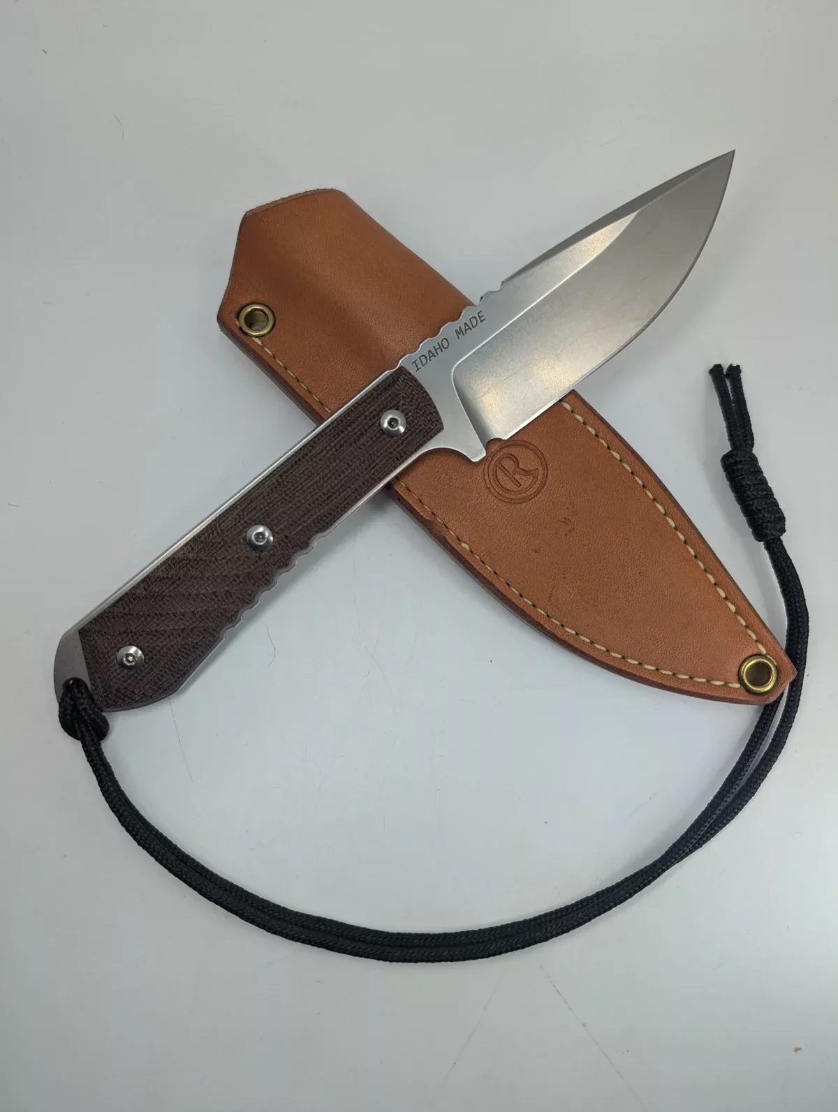 *Consignment* Chris Reeve Knives Nyala Drop Point Natural Canvas Micarta Fixed Blade Knife