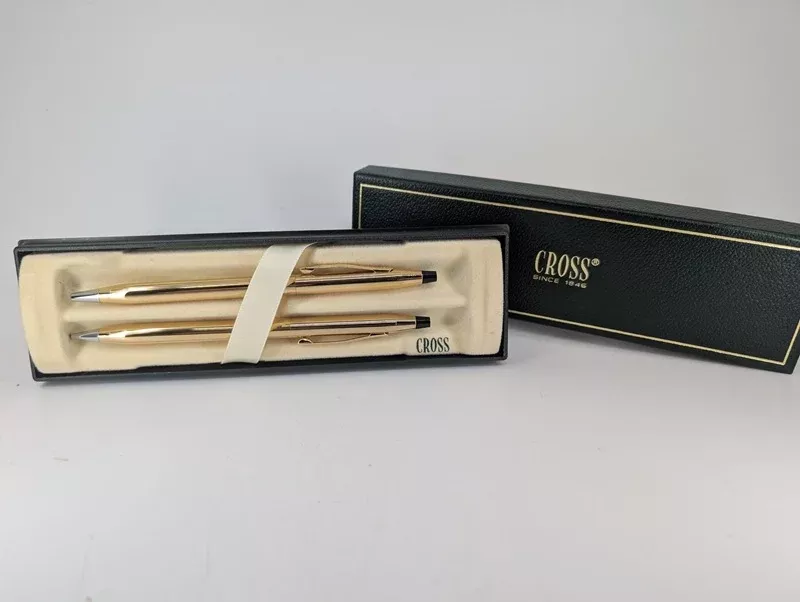 *Consignment* Cross Gold Plated Ballpoint / Pencil Box Set