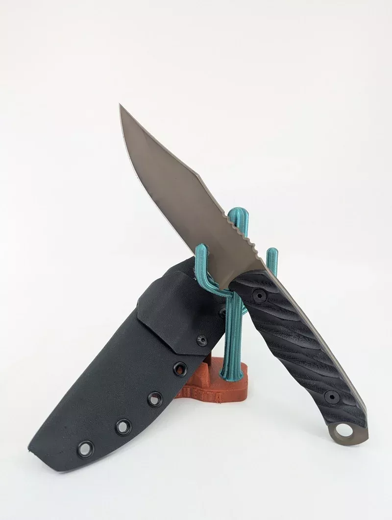 *Consignment* Half Face Blades Crow Scout Carbon Fiber Fixed Blade Knife