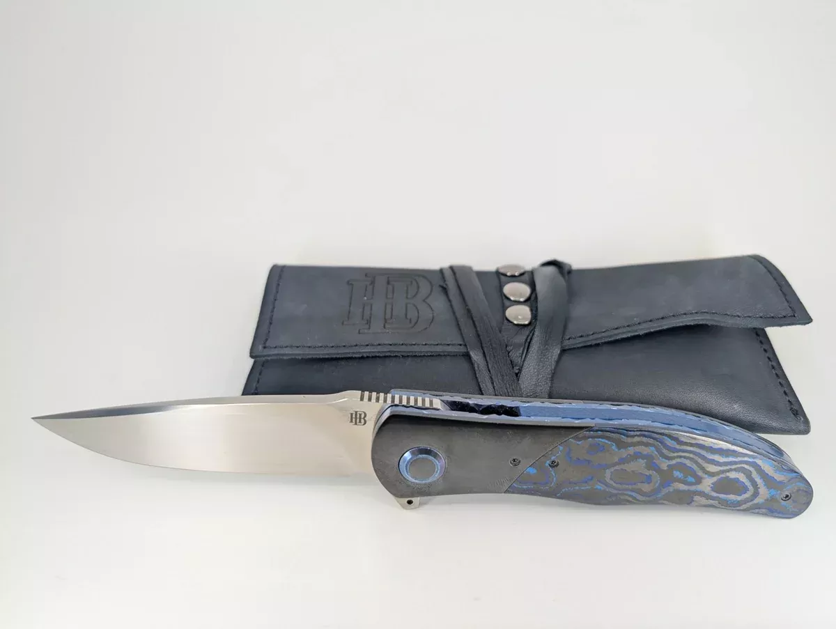 *Consignment* Herucus Blomerus HB13 NKWE Leopard Blue Liner Lock Folding Knife