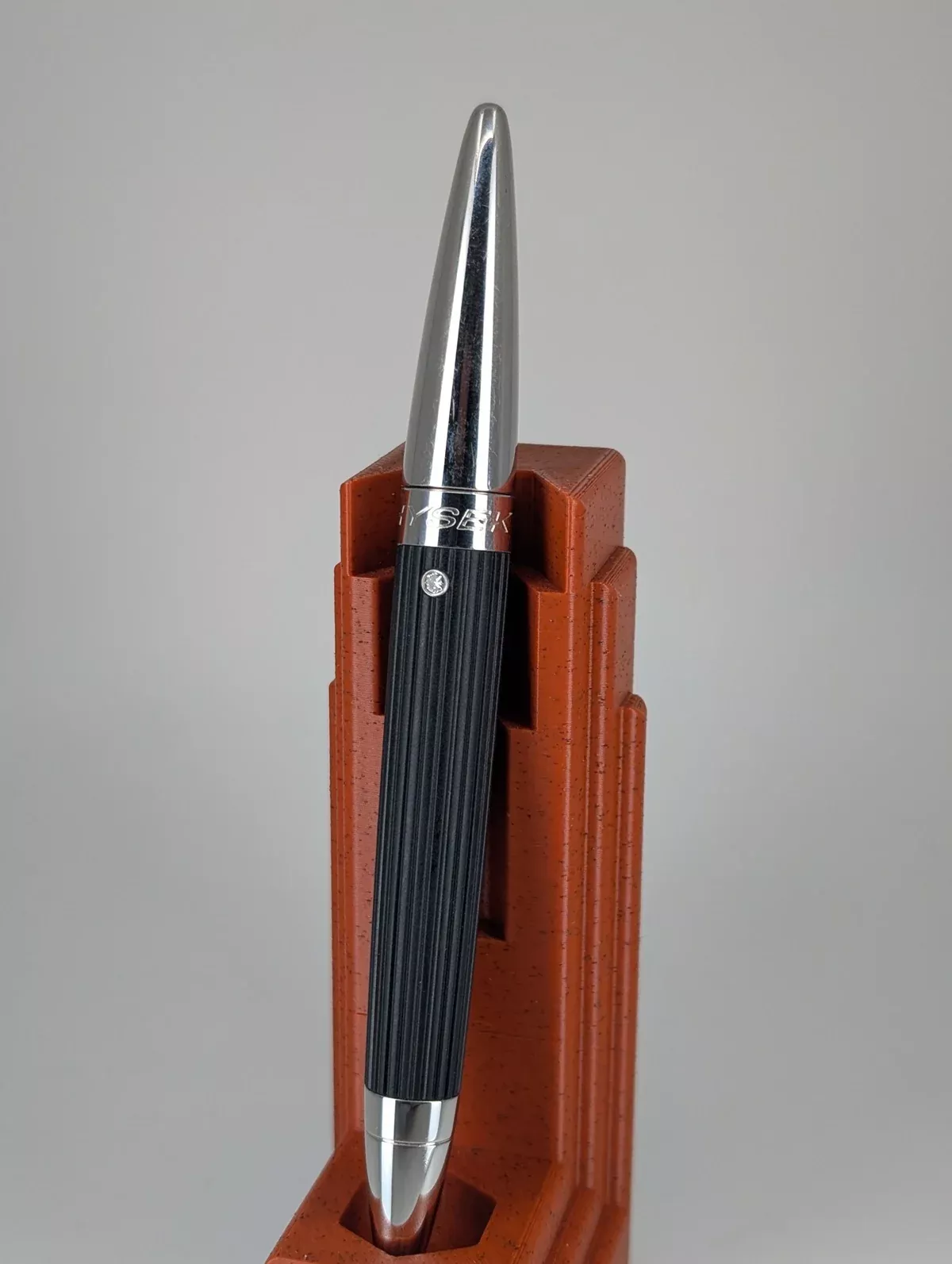 *Consignment* Jorg Hysek Pinstripe Diamond Ballpoint Pen
