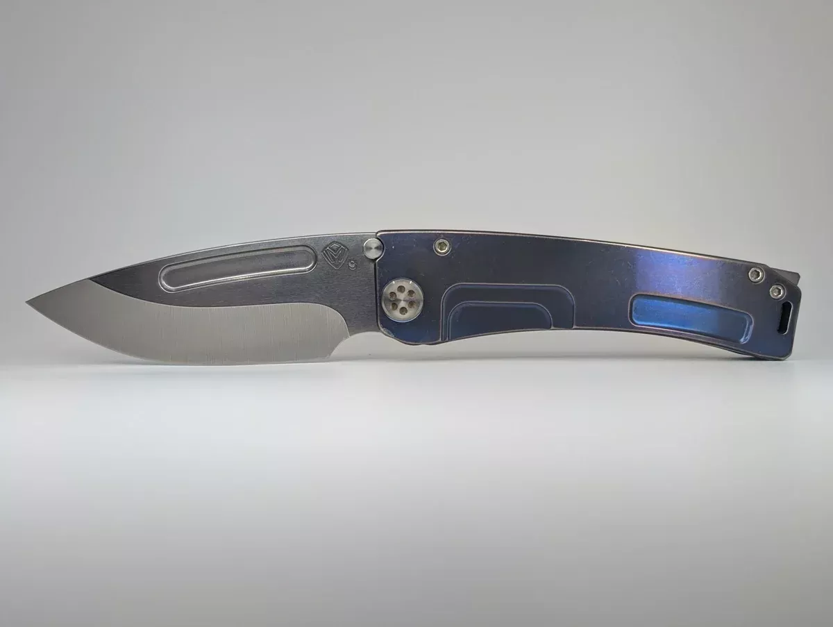 *Consignment* Medford Marauder-H Blue Anodized Frame Lock Folding Knife