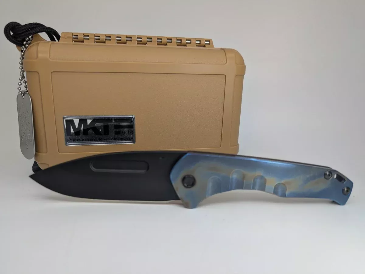 *Consignment* Medford Praetorian Slim Drop Point Titanium / Aluminum Frame Lock Folding Knife