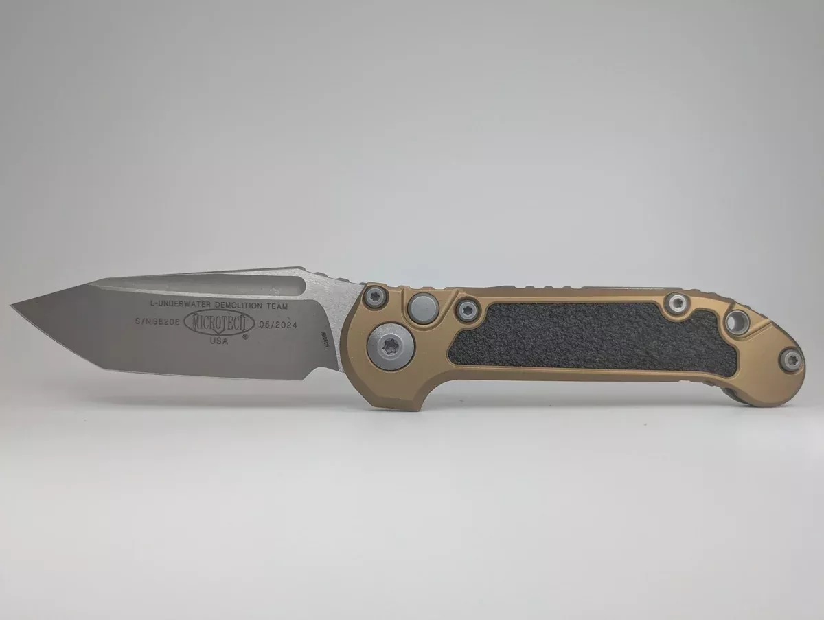 *Consignment* Microtech L.U.D.T. Tan Auto Folding Knife