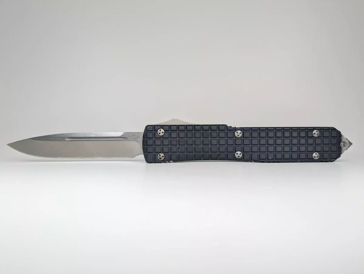 *Consignment* Microtech Ultratech Black Frag Spearpoint Monkey Edge Out the Front Knife