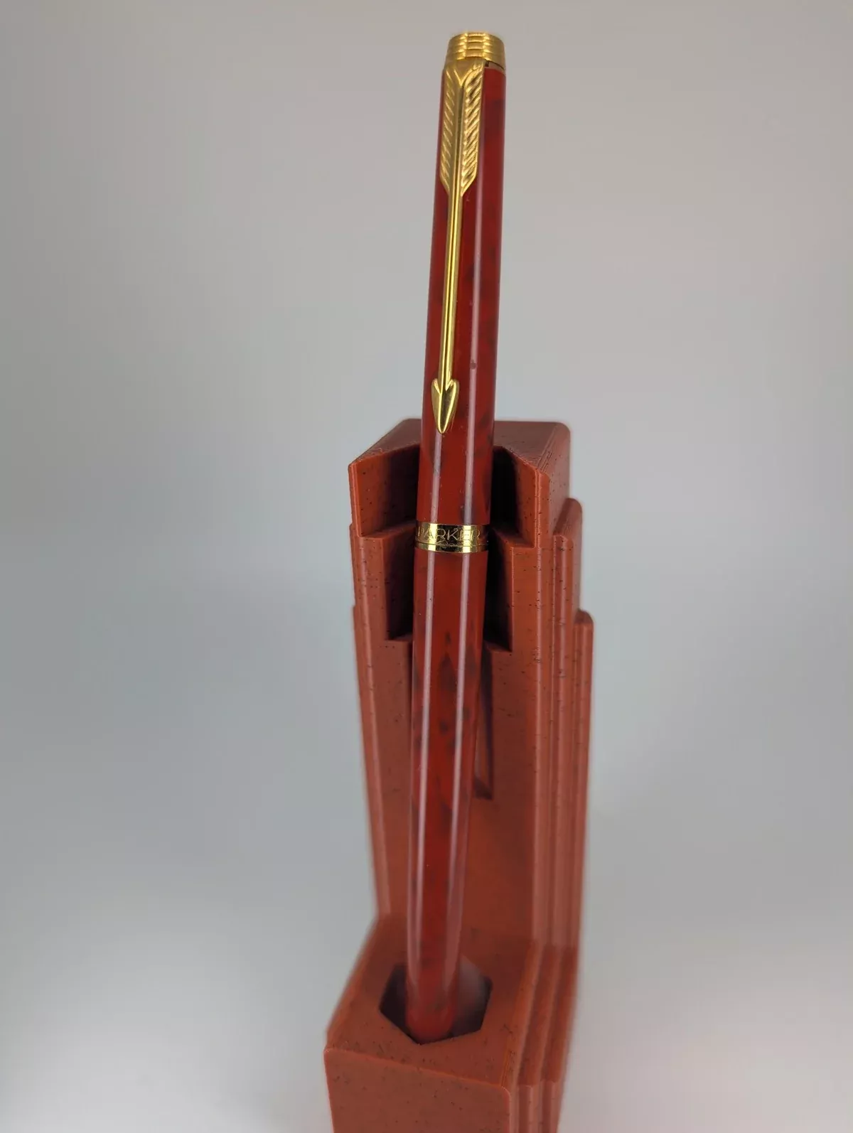 *Consignment* Parker 180 Coral Chinese Lacquer Rollerball Pen
