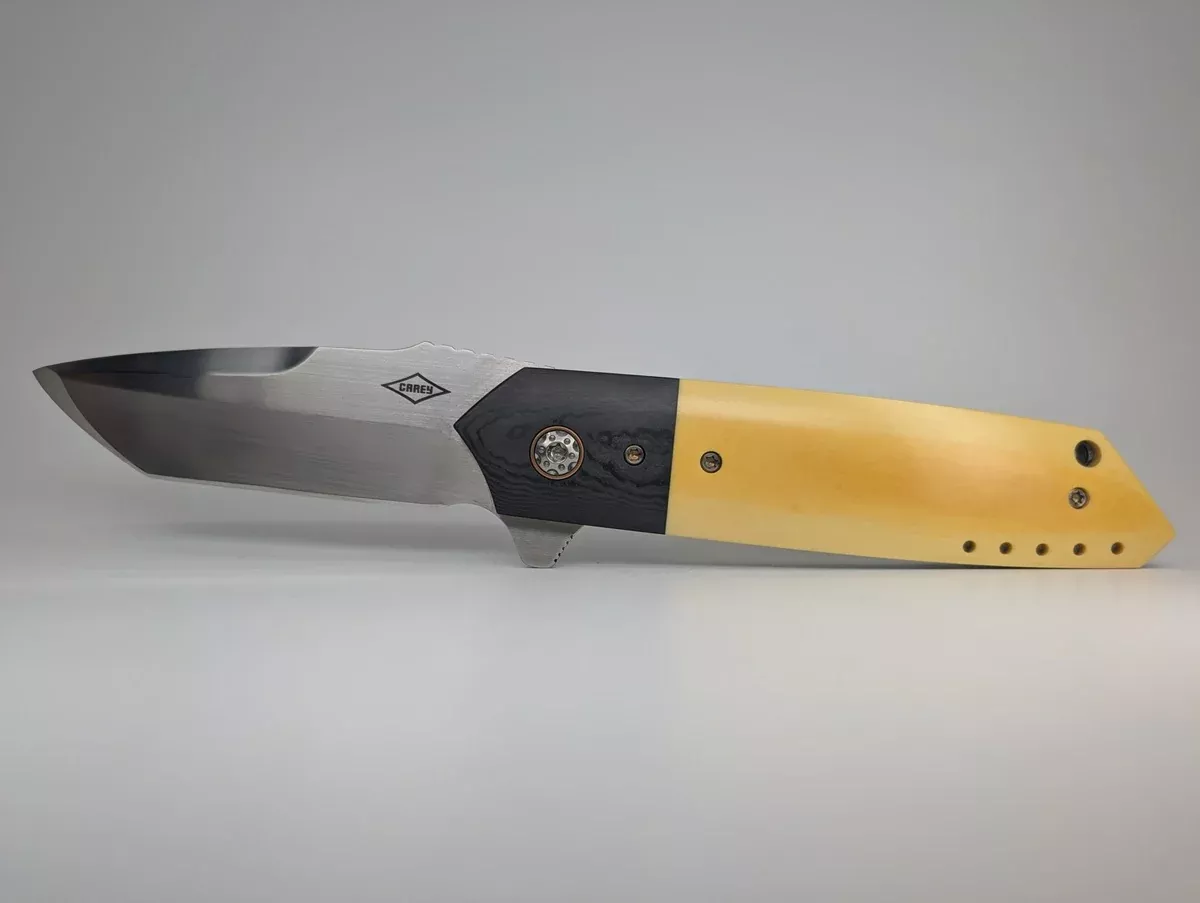 *Consignment* Peter Carey Knives Mini Roadster Flipper Prototype Liner Lock Folding Knife