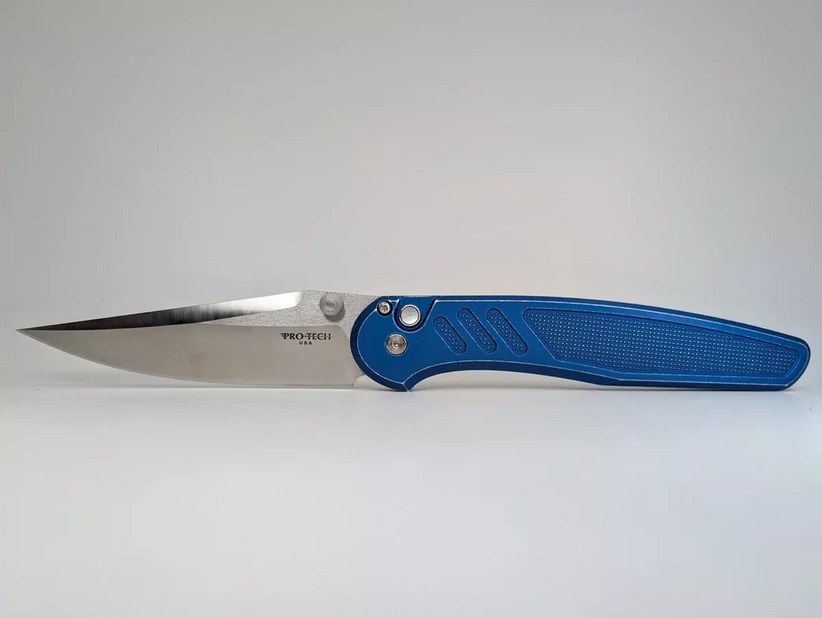 *Consignment* Protech x Peace Neighbor “Avalon” Blue Battleworn Magnacut Button Lock Folding Knife 2026 Exclusive