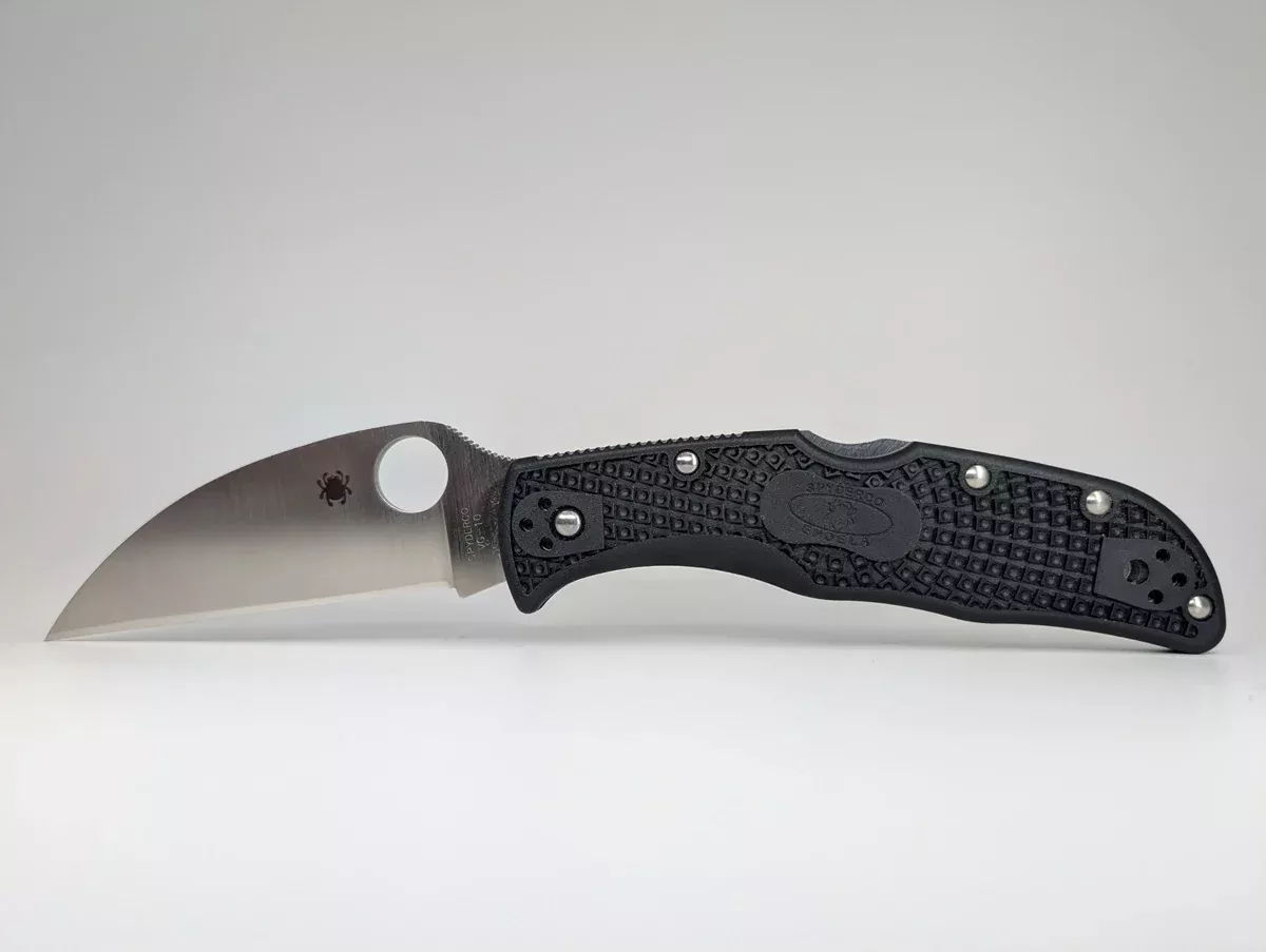 *Consignment* Spyderco Endela Black VG-10 Wharncliffe Back Lock Folding Knife