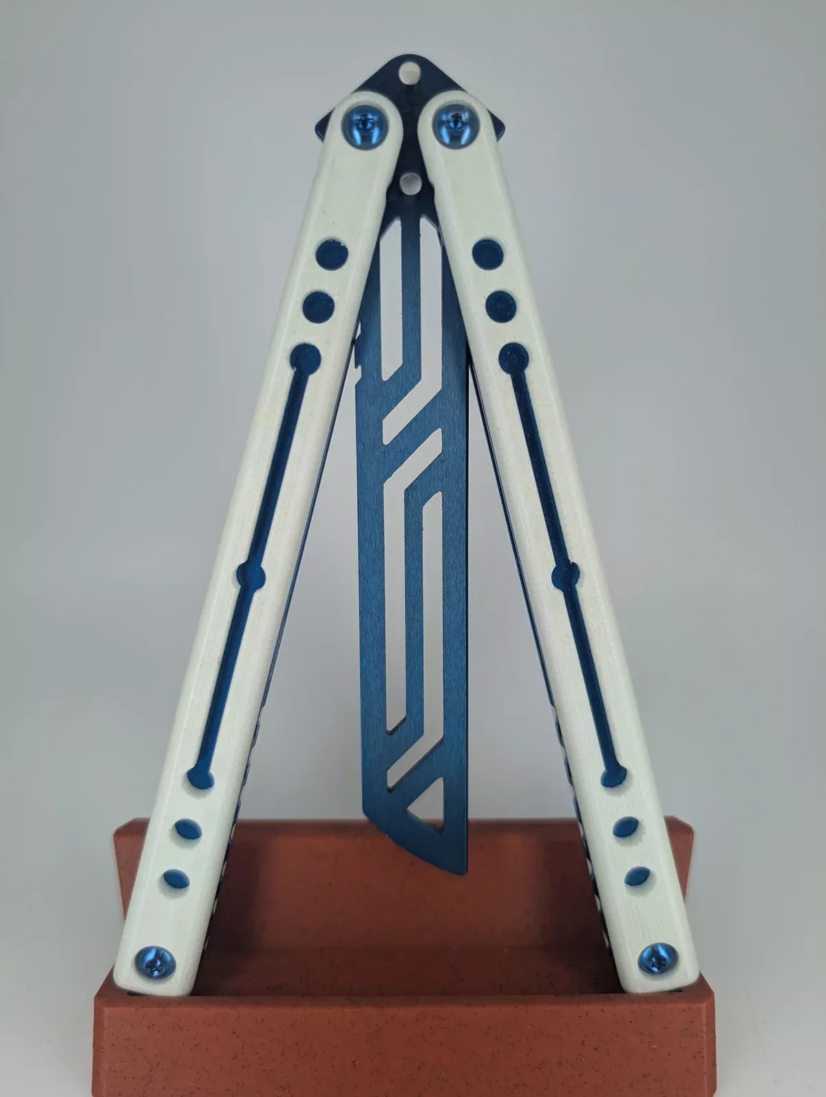 *Consignment* Squid Industries Nautilus V2 Winter Sapphire Blue Balisong Trainer