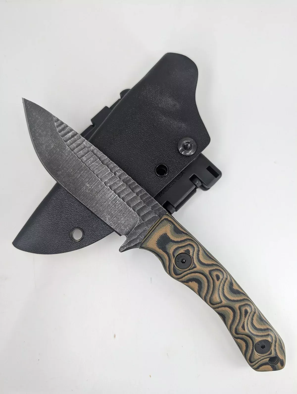 *Consignment* Stroup Knives GP2 G10 Camo Fixed Blade Knife