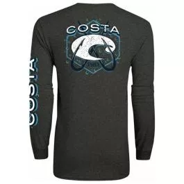 Costa Del Mar Men’s Underwater LS Shirt – Dark Heather – L