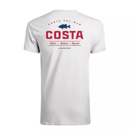 Costa Men's Topwater SS Shirt - Red, White, Blue - M