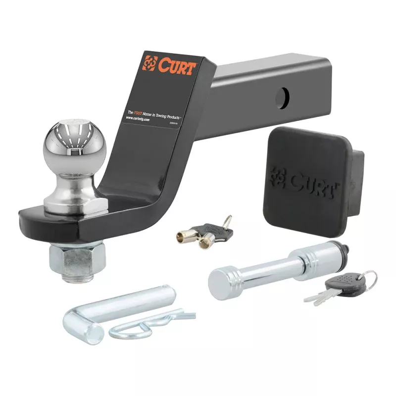 CURT Towing Starter Kit w/2 Ball – 2 Shank – 7,500 lbs – 4 Drop