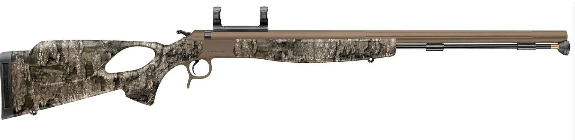 CVA Optima V2 LR Thumbhole .50 Cal Muzzleloader Rifle Nitride/Cerakote Patriot Brown 28″ PR2035NM