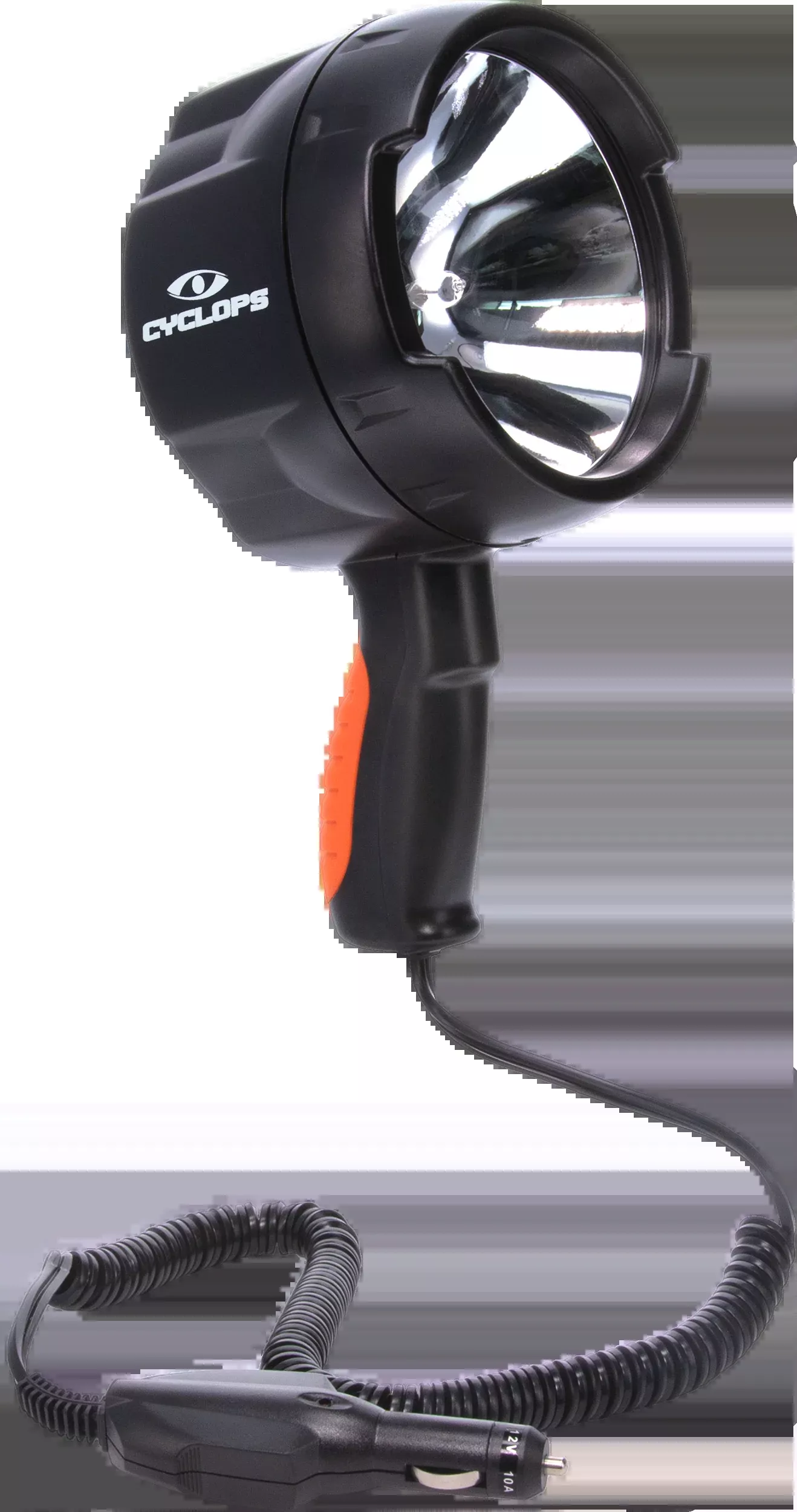Cyclops 12-Volt Direct Halogen Spotlight, 1400 Lumens, 450 Meter Beam, 10 ft Cord, CYCHS140012V