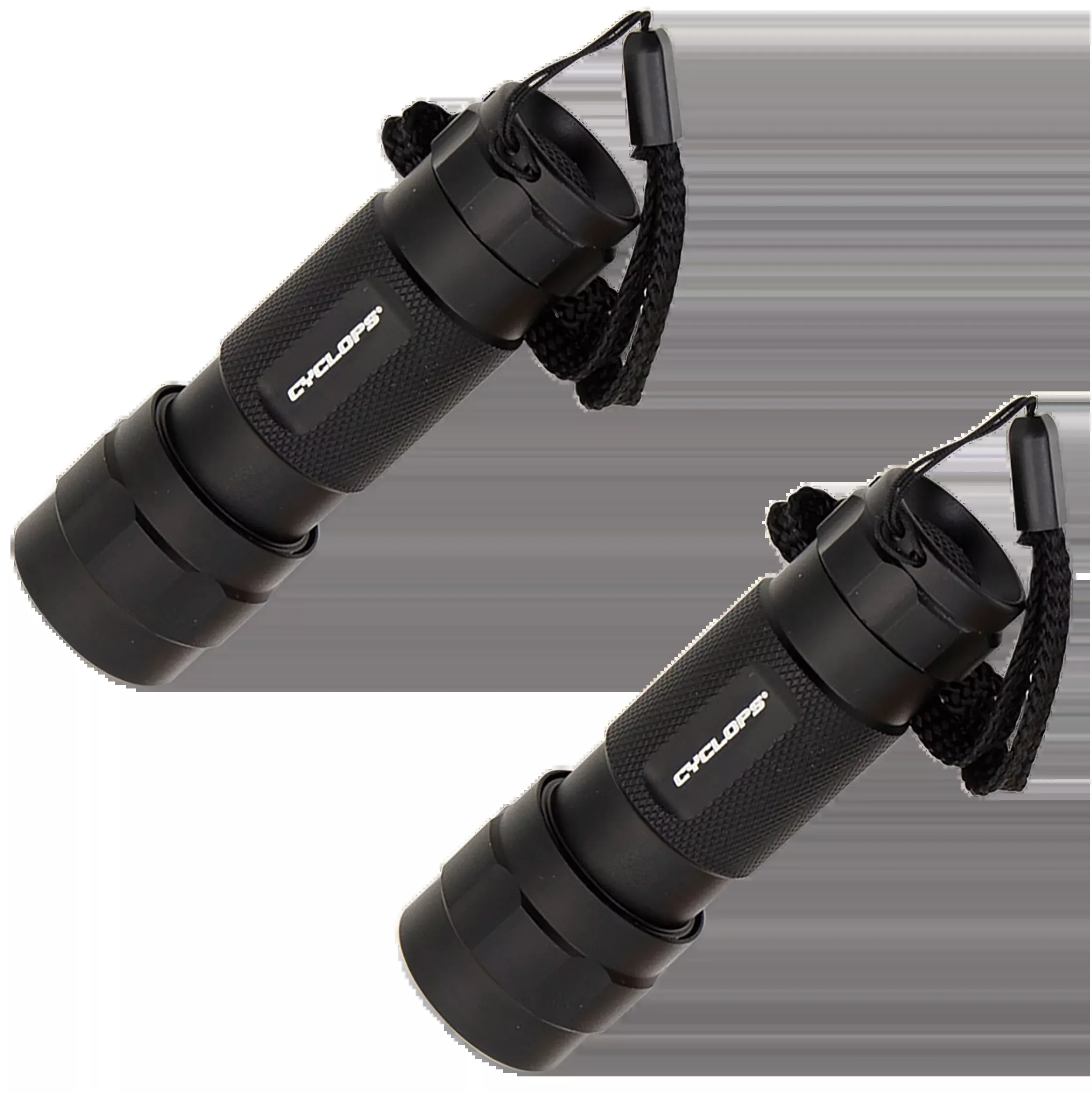 Cyclops 14-LED Aluminum Flashlight 2-Pack, 80 Lumens, Water-Resistant, Black CYC-FL14-2PK