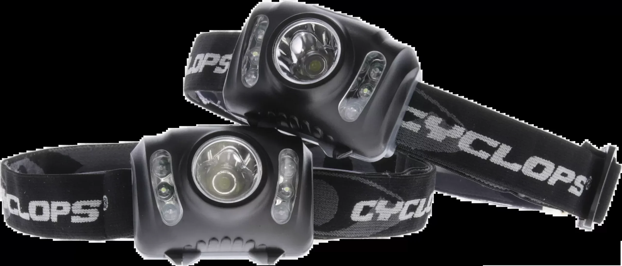 Cyclops 210-Lumen LED Headlamp 2-Pack with Red/Green Modes, Adjustable Band, CYC-HL210-2PK