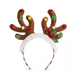 Demdaco Lit Reindeer Antlers Headband