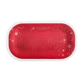 Demdaco Medium Melamine Rectangular Platter – Red Snowfal
