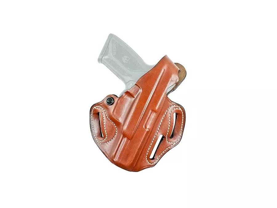 Desantis Gunhide Thumb break scabbard OWB leather belt slide, Tan, Right