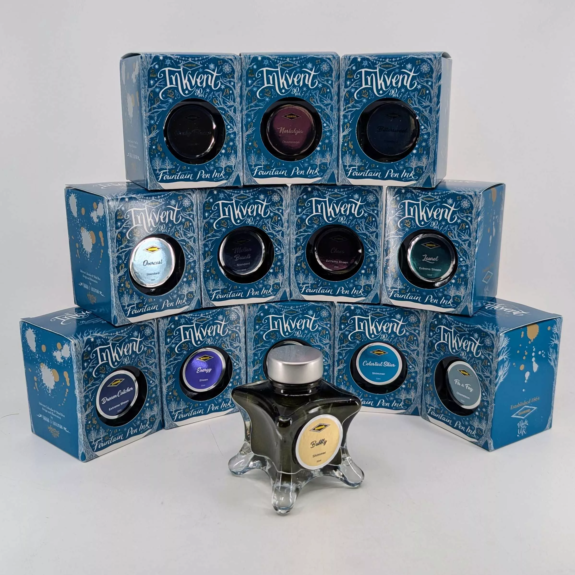 Diamine Inkvent Inks - Teal Edition