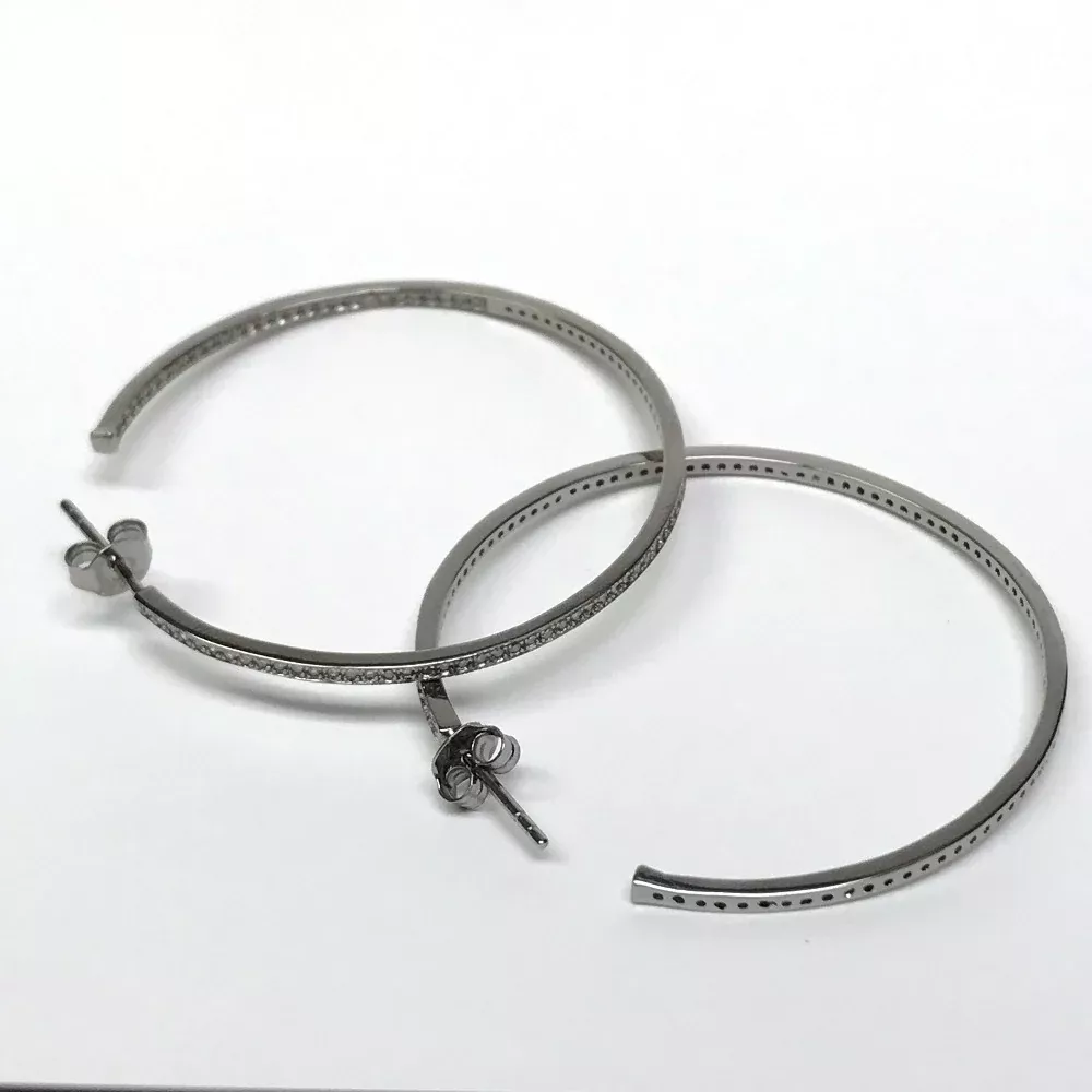 Diamond Pave Hoops