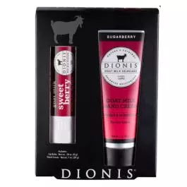 Dionis Goat Milk Lip/Hand Cream Set - Sweet Berry & Sugarberry