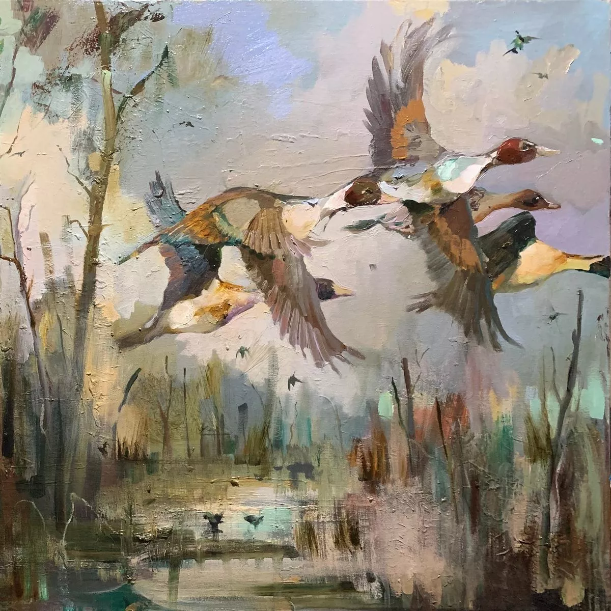 Dirk Walker "Pintails In Flight" Giclee Print