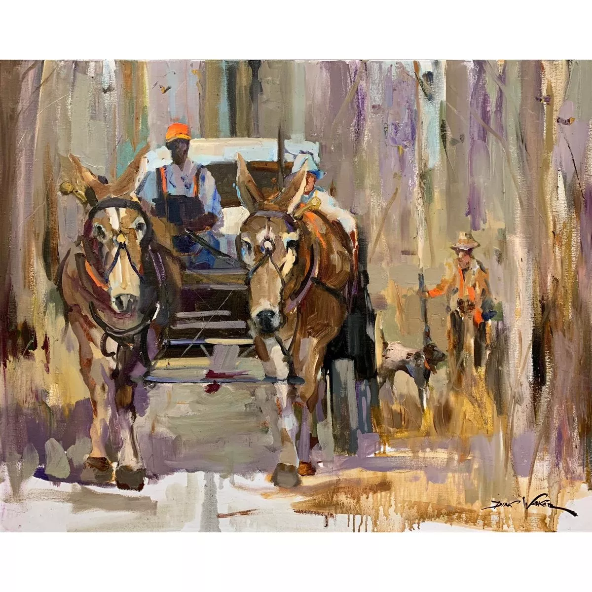 Dirk Walker "Quail Hunting with Hilton" Giclee Print