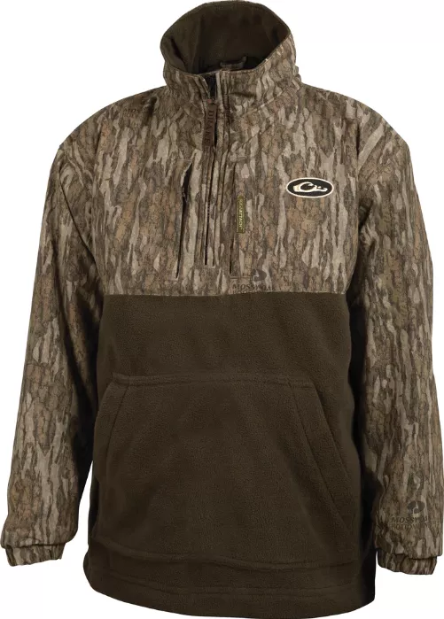 Drake MST Youth Eqwader 1/4 Zip Jacket – Mossy Oak Bottomland #DW3020