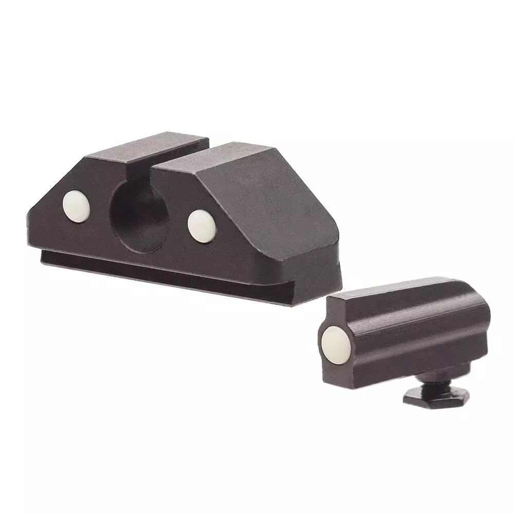 Dual Picture Sights compatible with: Glock Slimline, Walther PD380 and others w/White Inserts (SC)