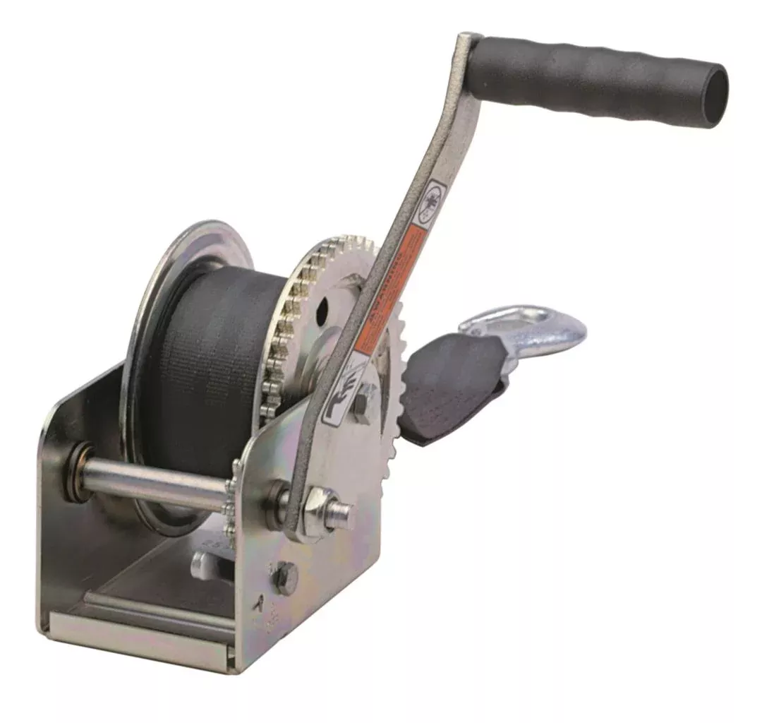 Dutton-Lainson Pulling Winch, 15′ Strap, 1,100 lbs, Zinc Plated• 15191