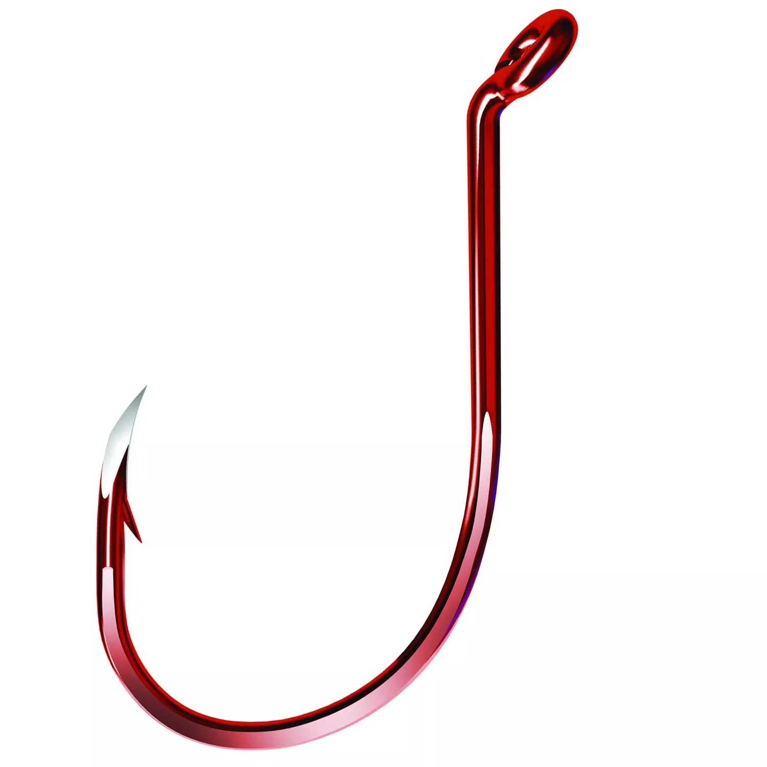 Eagle Claw Trokar Long Shank Octopus Hook Size 5 – Red #TK2R-5/0