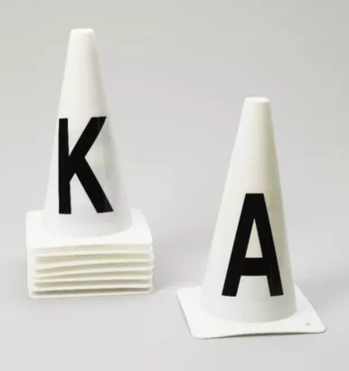 EQUIESSENT Dressage Cones Set of 8 (467777WHT-SET8)