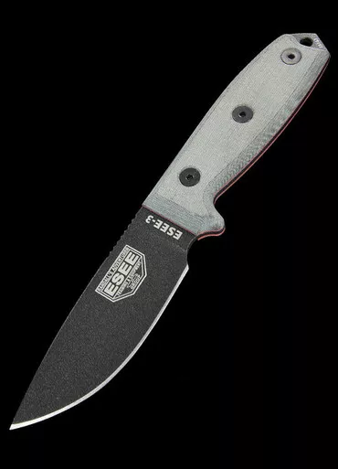 ESEE-3 Black with MOLLE Back