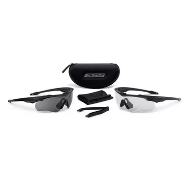 ESS EE9032-03 Crossblade 2X Kit w/ Two Black Frames and Clear & Smoke Gray Lenses