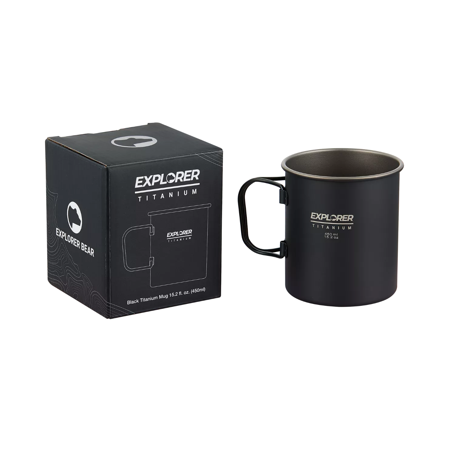 Explorer Bear Black Titanium 450ml Cup